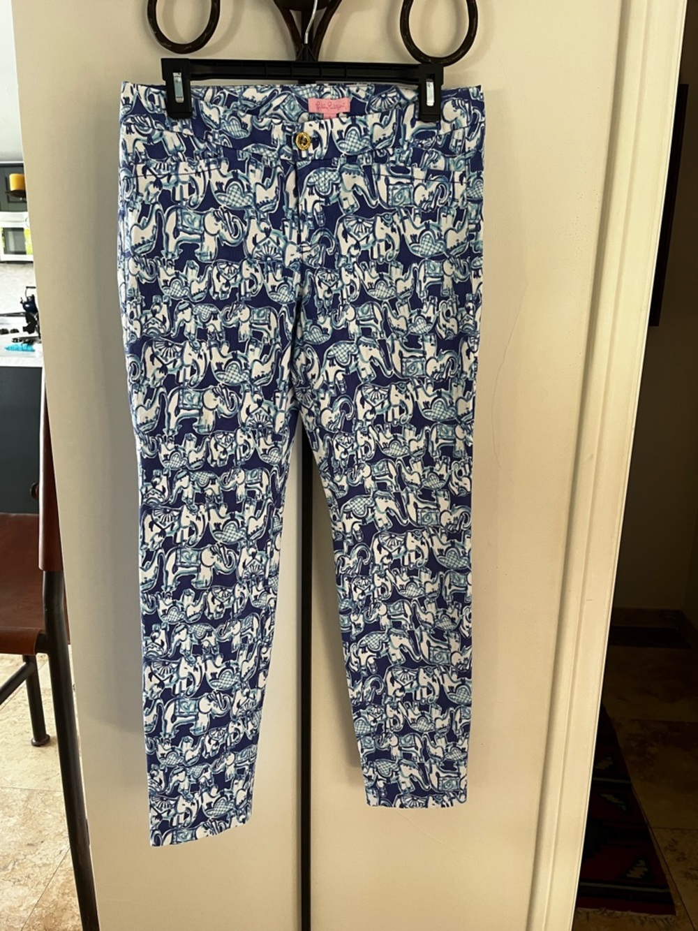 Lilly Pulitzer Blue and White Trunky Pants